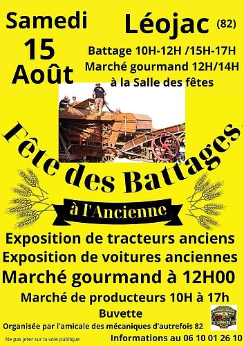 fête des battages Léojac 2026 fête des battages Léojac 2026